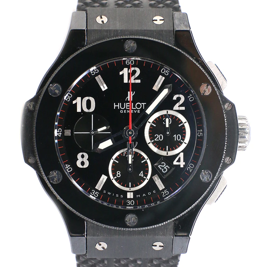 Hublot Big Bang Black Magic Chronograph 44MM Black Ceramic Case/Rubber Strap Watch 301.CX.130.RX Box Papers - Image 2