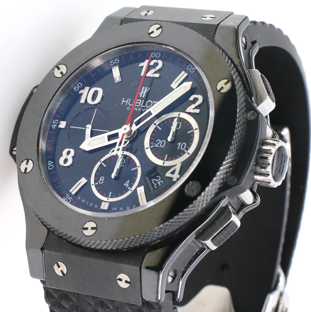 Hublot Big Bang Black Magic Chronograph 44MM Black Ceramic Case/Rubber Strap Watch 301.CX.130.RX Box Papers - Image 3