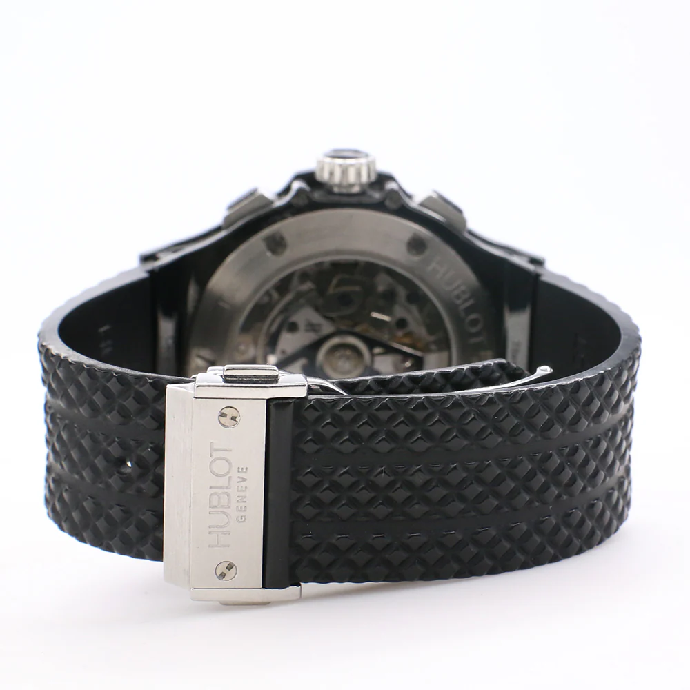 Hublot Big Bang Black Magic Chronograph 44MM Black Ceramic Case/Rubber Strap Watch 301.CX.130.RX Box Papers - Image 6