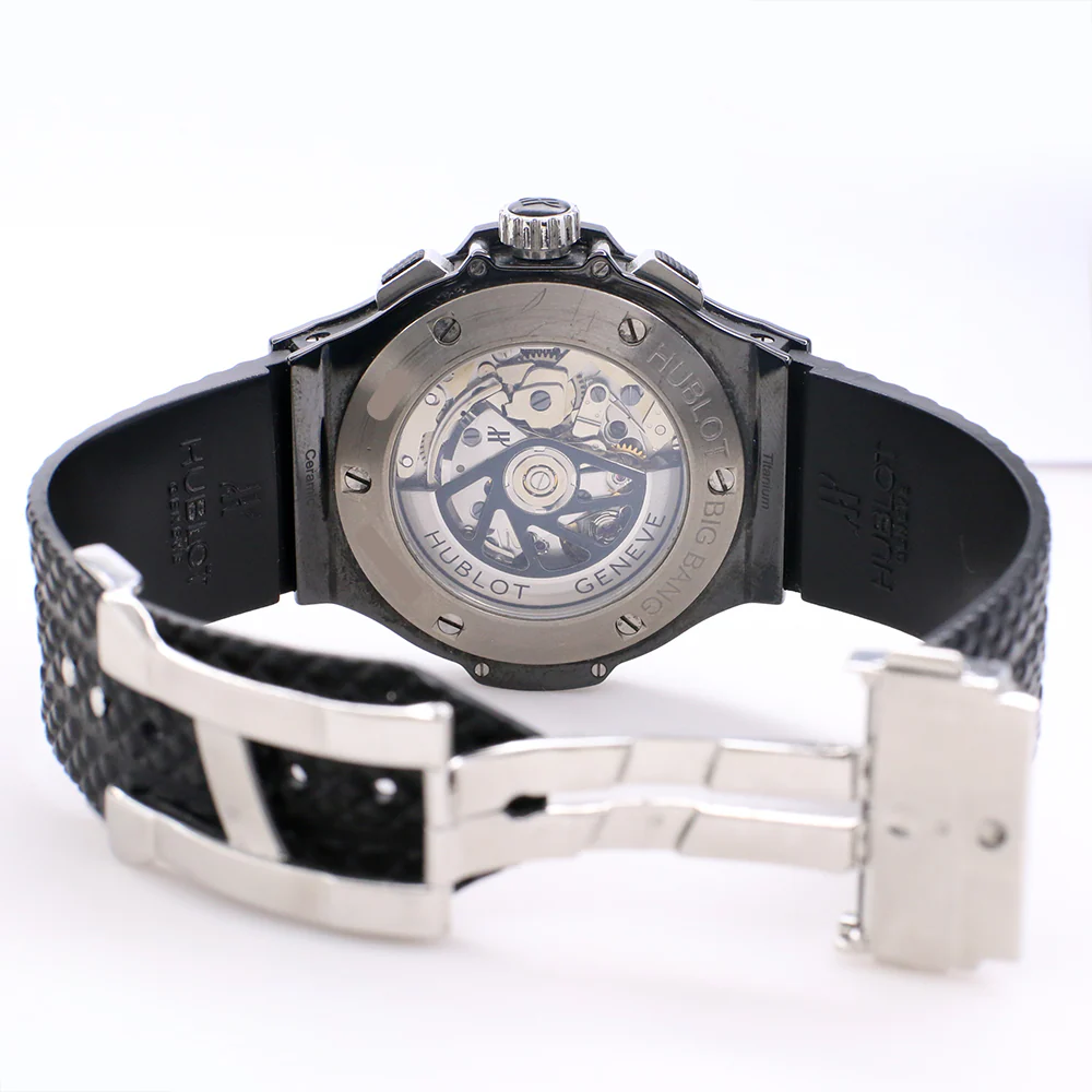 Hublot Big Bang Black Magic Chronograph 44MM Black Ceramic Case/Rubber Strap Watch 301.CX.130.RX Box Papers - Image 7