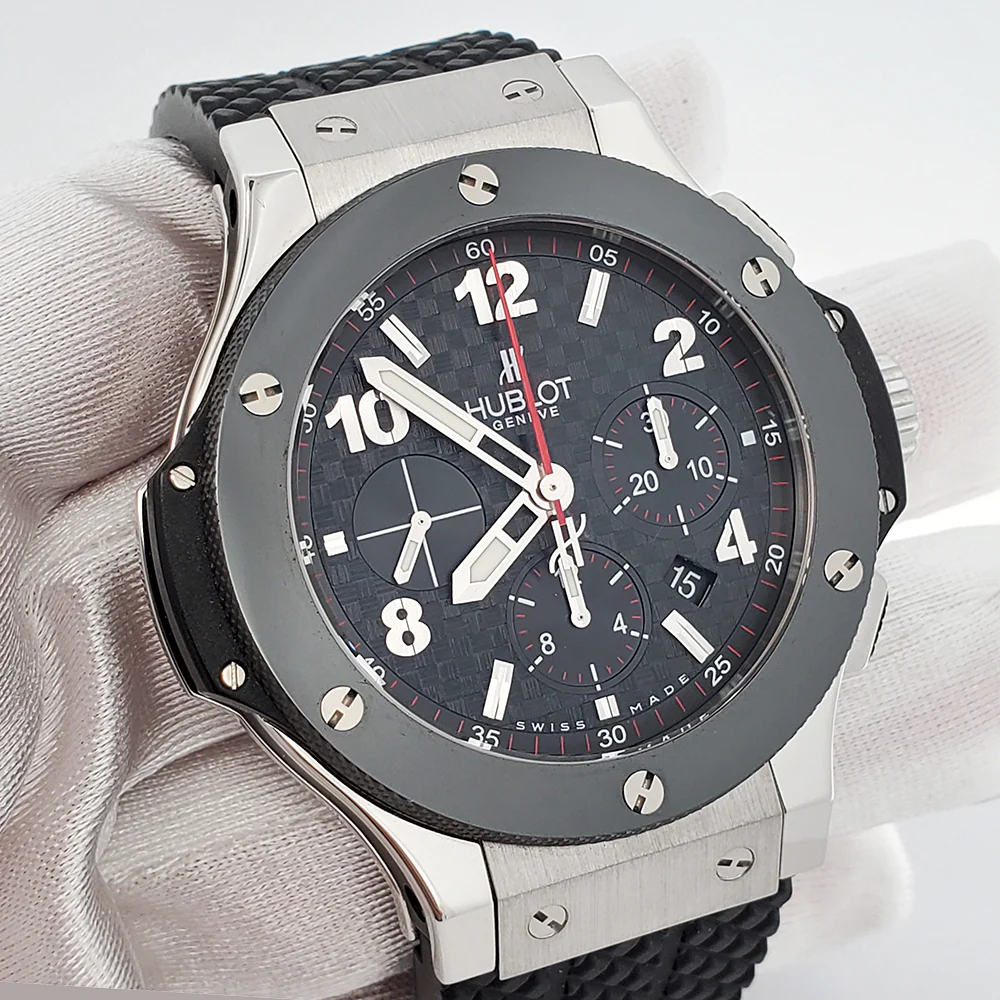 Hublot Big Bang Chronograph 44mm Black Dial CeramicBezel Steel Watch 301.SB.131.RX - Image 2