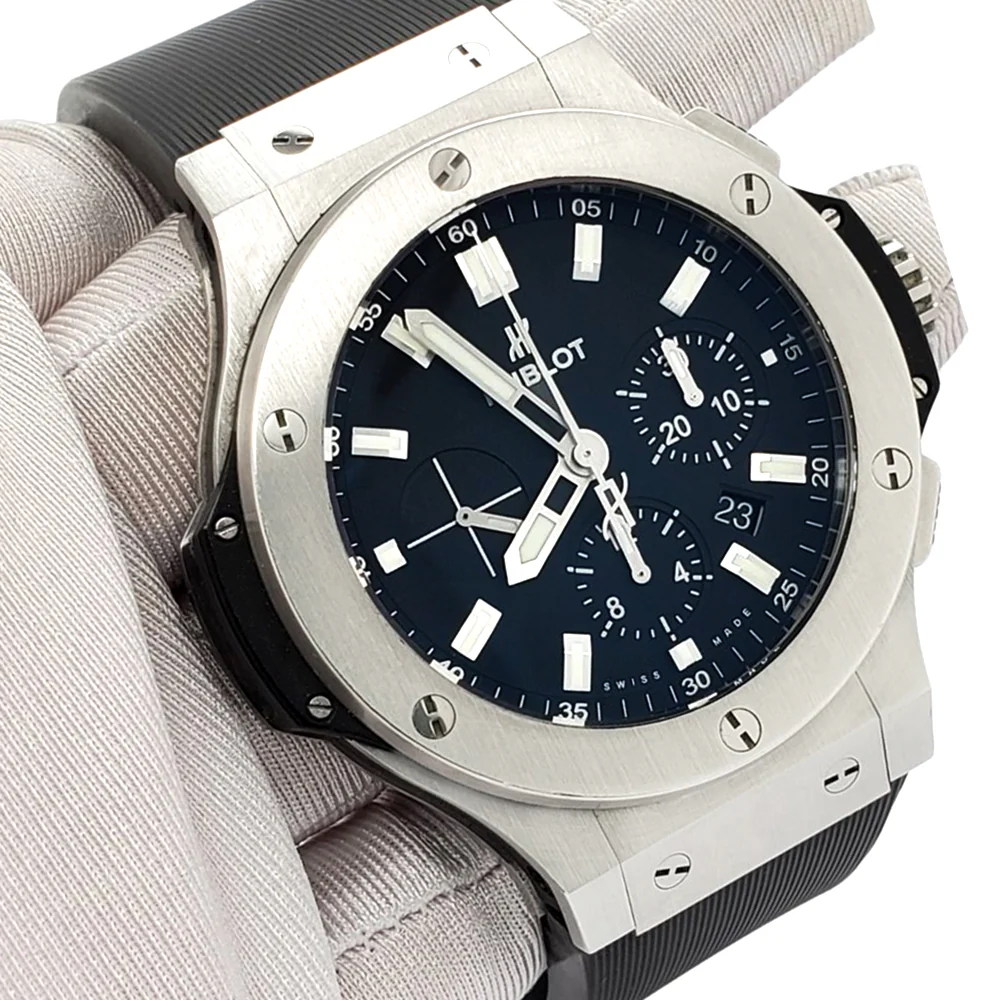 Hublot Big Bang Chronograph 44mm Black Dial/Rubber Strap/Steel Watch 301.SX.1170.RX - Image 2