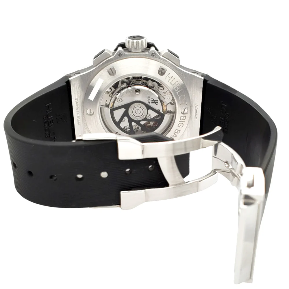 Hublot Big Bang Chronograph 44mm Black Dial/Rubber Strap/Steel Watch 301.SX.1170.RX - Image 5