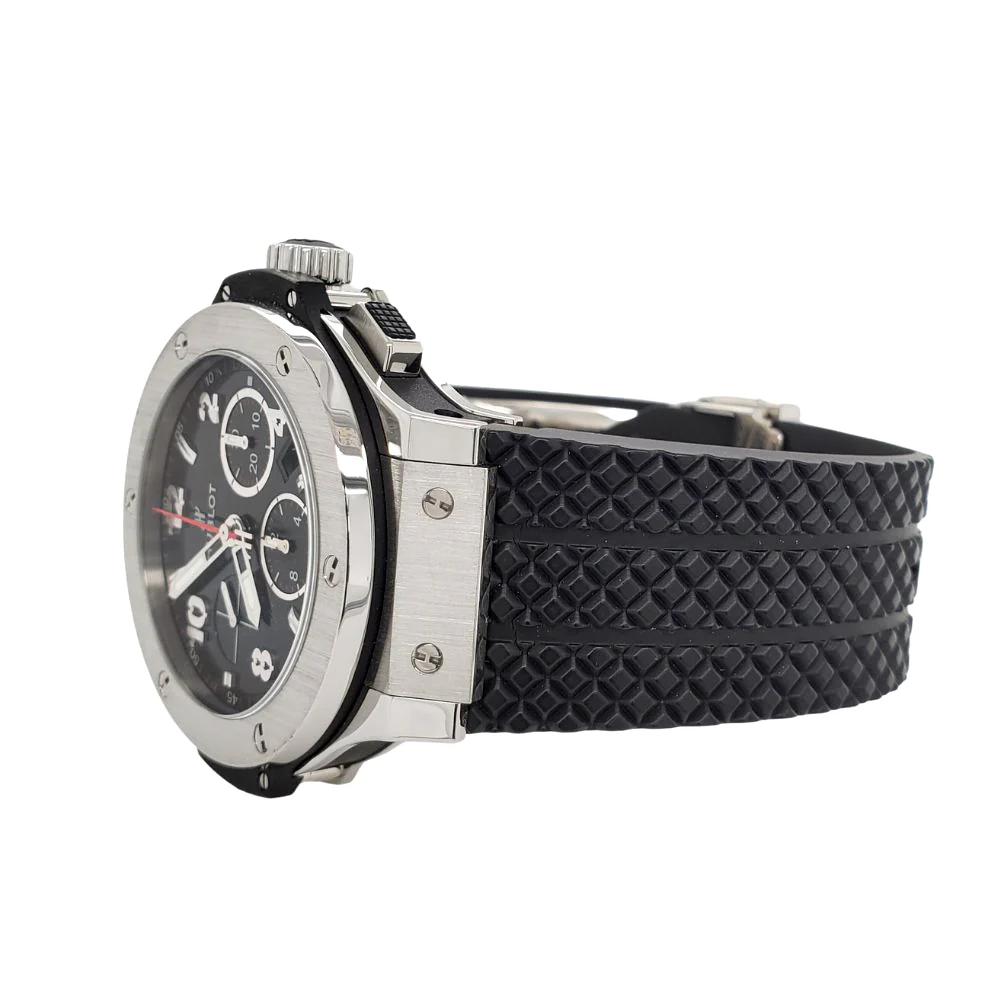Hublot Big Bang Chronograph 44mm Black Dial/Rubber Strap/Steel Watch 301.SX.130.RX Box Papers - Image 5