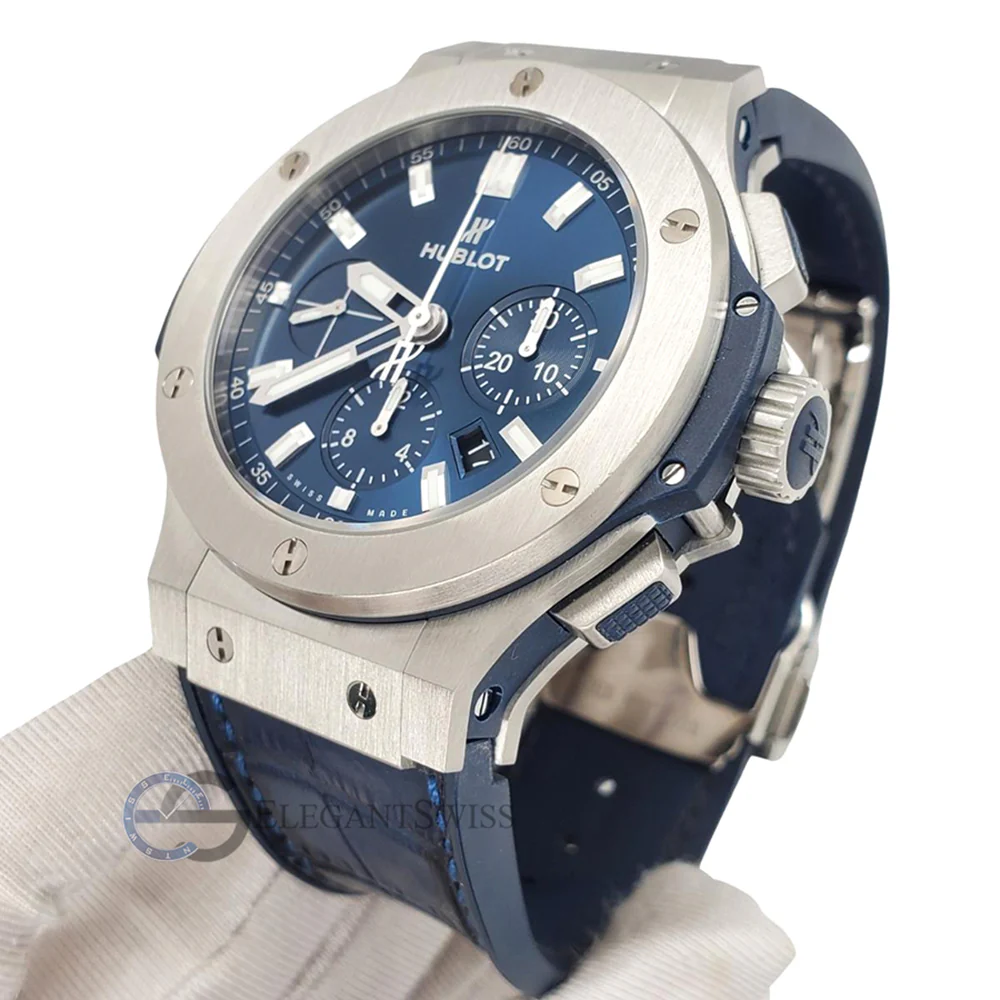Hublot Big Bang Chronograph 44mm Blue Dial Stainless Steel Watch 301.SX.7170.LR Box Papers - Image 2