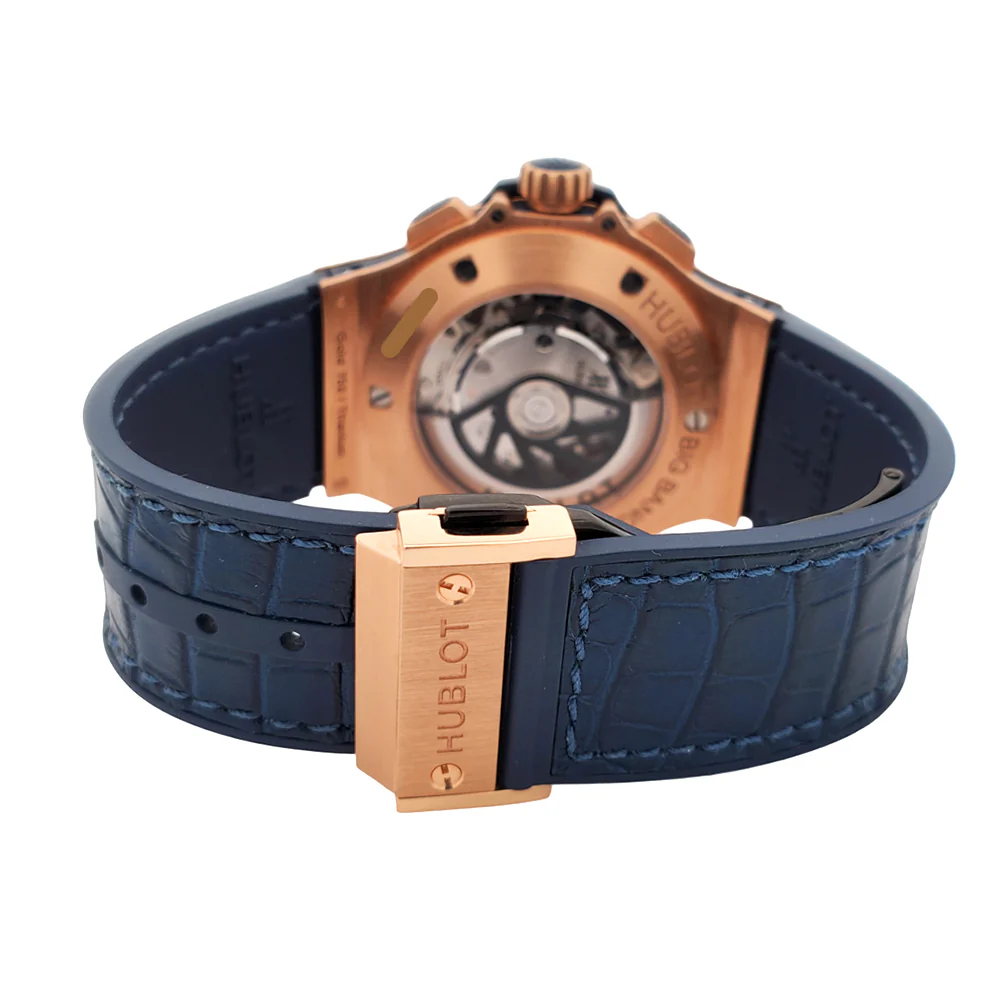 Hublot Big Bang Chronograph 44mm Blue Rose Gold Watch 301.PX.7180.LR Box Papers - Image 5