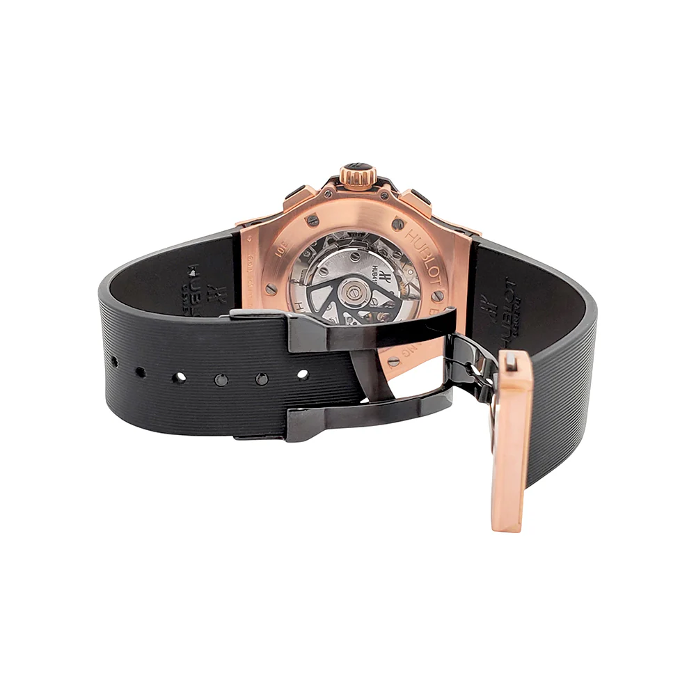 Hublot Big Bang Chronograph 44mm Ceramic Black Bezel/Rubber Strap Rose Gold Watch 301.PM.1780.RX - Image 6
