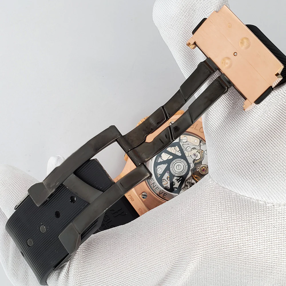 Hublot Big Bang Chronograph 44mm Ceramic Black Bezel/Rubber Strap/Rose Gold Watch 301.PM.1780.RX - Image 6