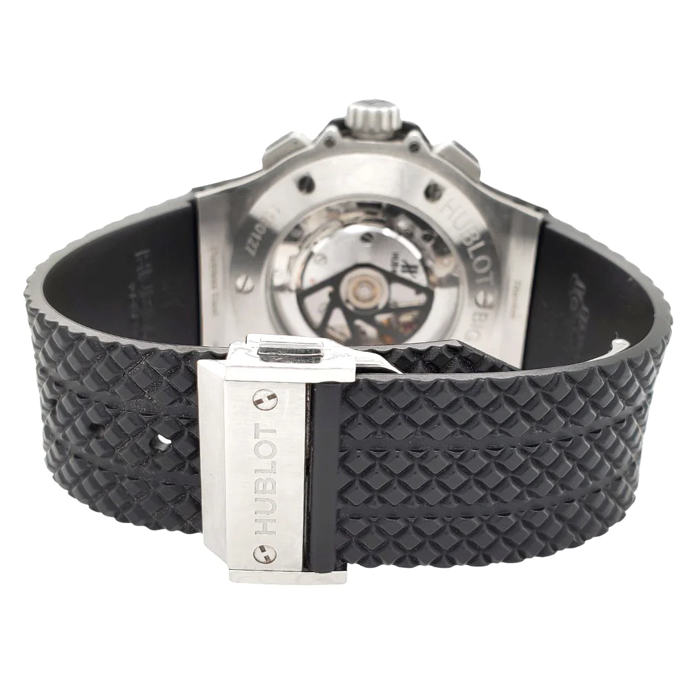 Hublot Big Bang Chronograph 44mm Ceramic Black Bezel/Rubber Strap/Steel Watch 301.SM.1770.RX Box Papers - Image 4