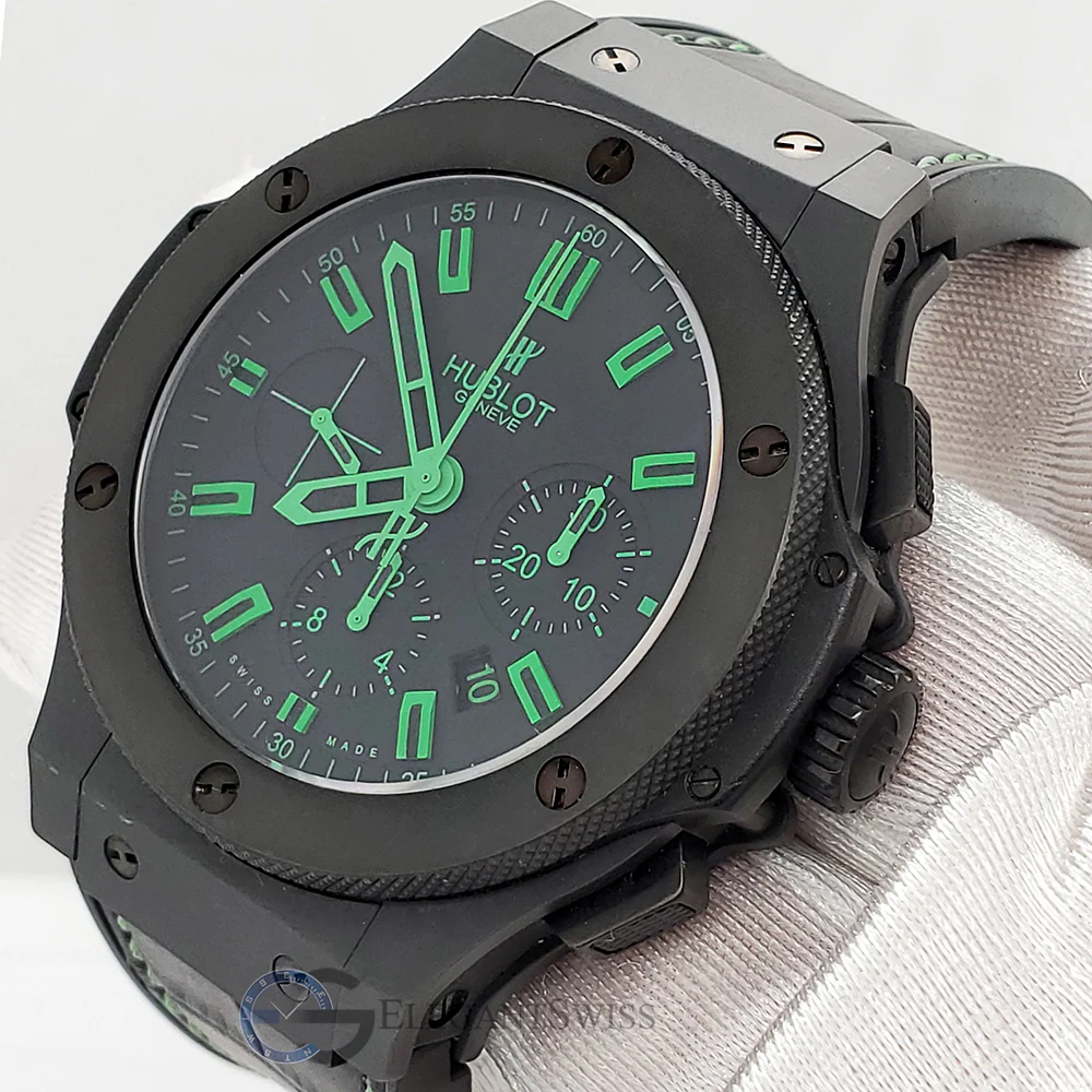 Hublot Big Bang Chronograph 44mm Green Limited Edition Black Ceramic Watch 301.CI.1190.GR.ABG11