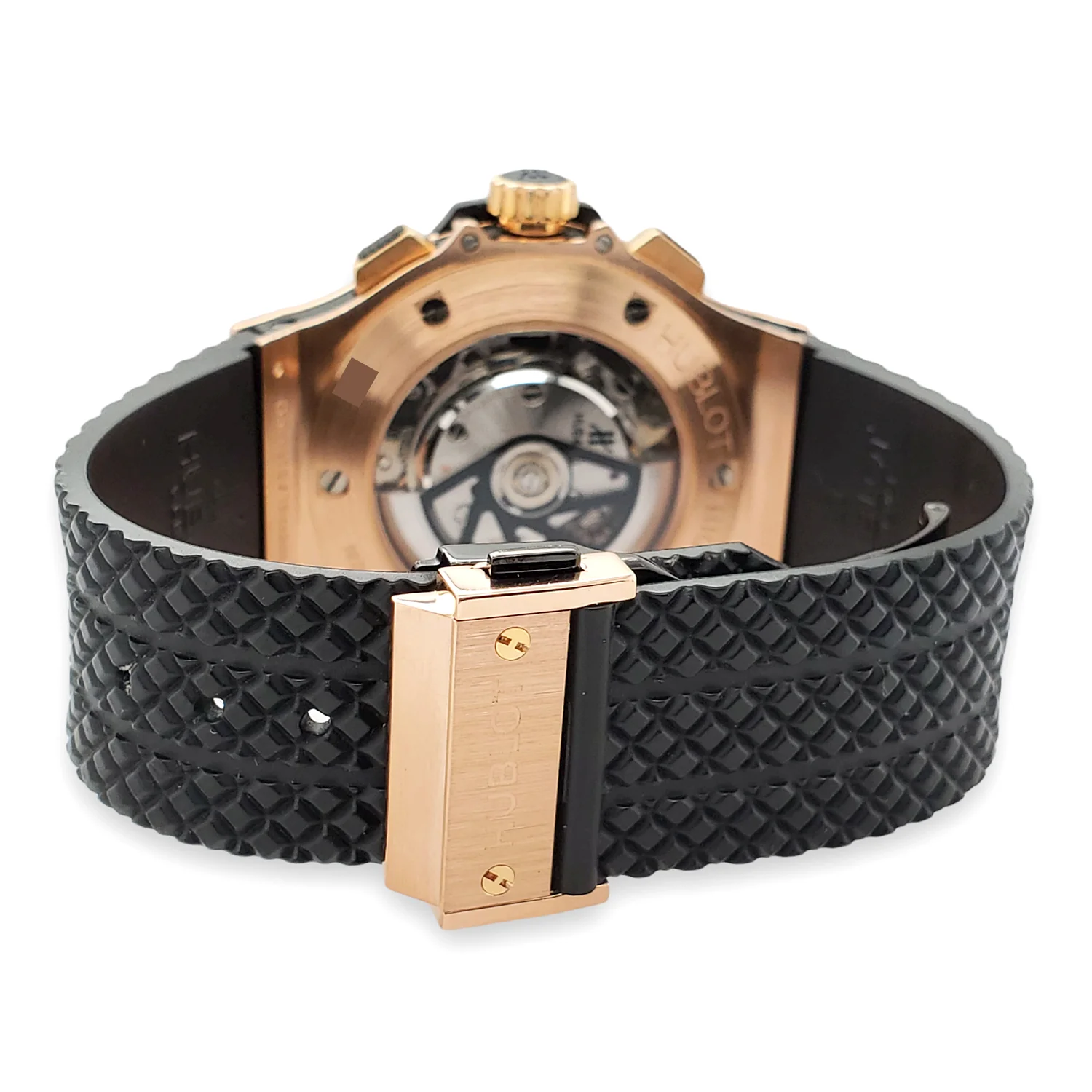Hublot Big Bang Chronograph 44mm Ceramic Black Bezel/Rubber Strap/Rose Gold Watch 301.PB.131.RX Box Papers - Image 6