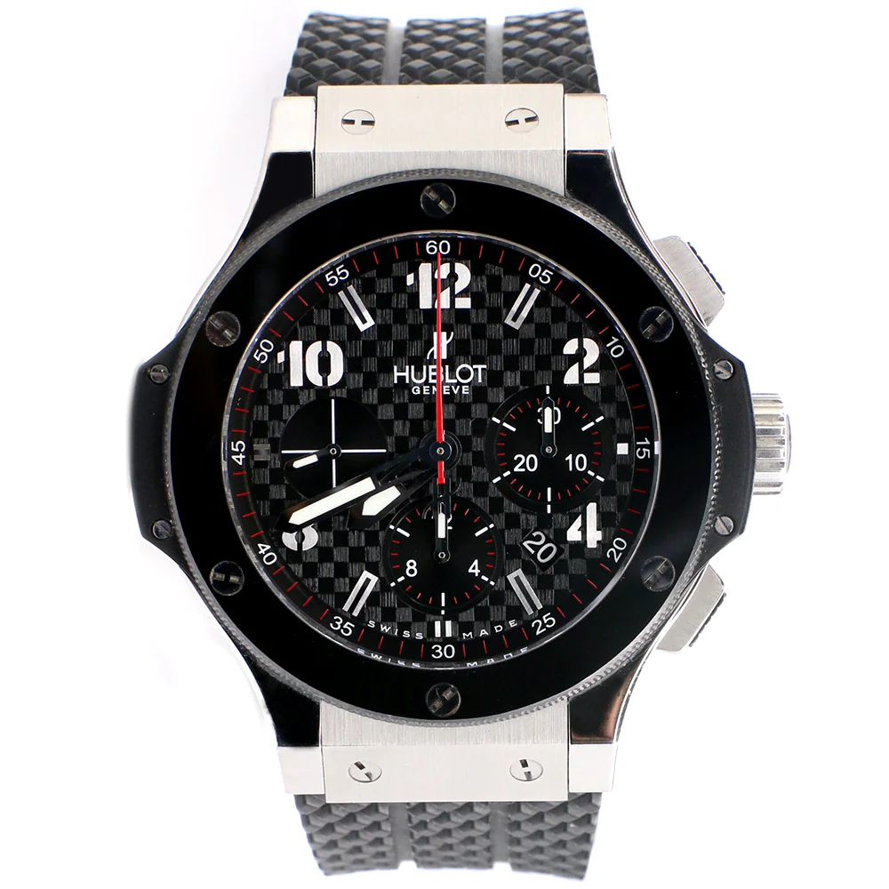 Hublot Big Bang Chronograph 44MM Steel/Ceramic Watch 301.SB.131.RX Box Papers