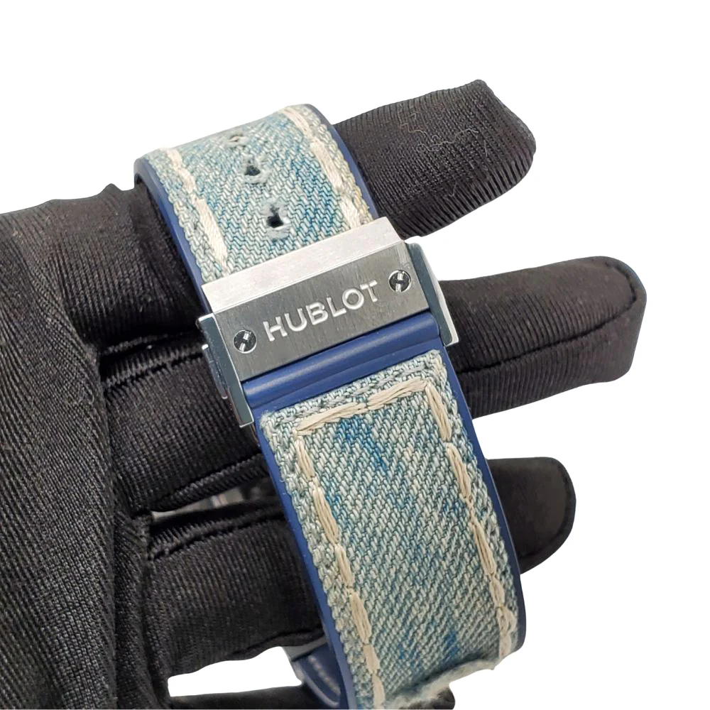 Hublot Big Bang Chronograph Jeans Limited Edition 44mm Blue Dial Watch 301.SL.2770.NR.JEANS Box Papers - Image 6