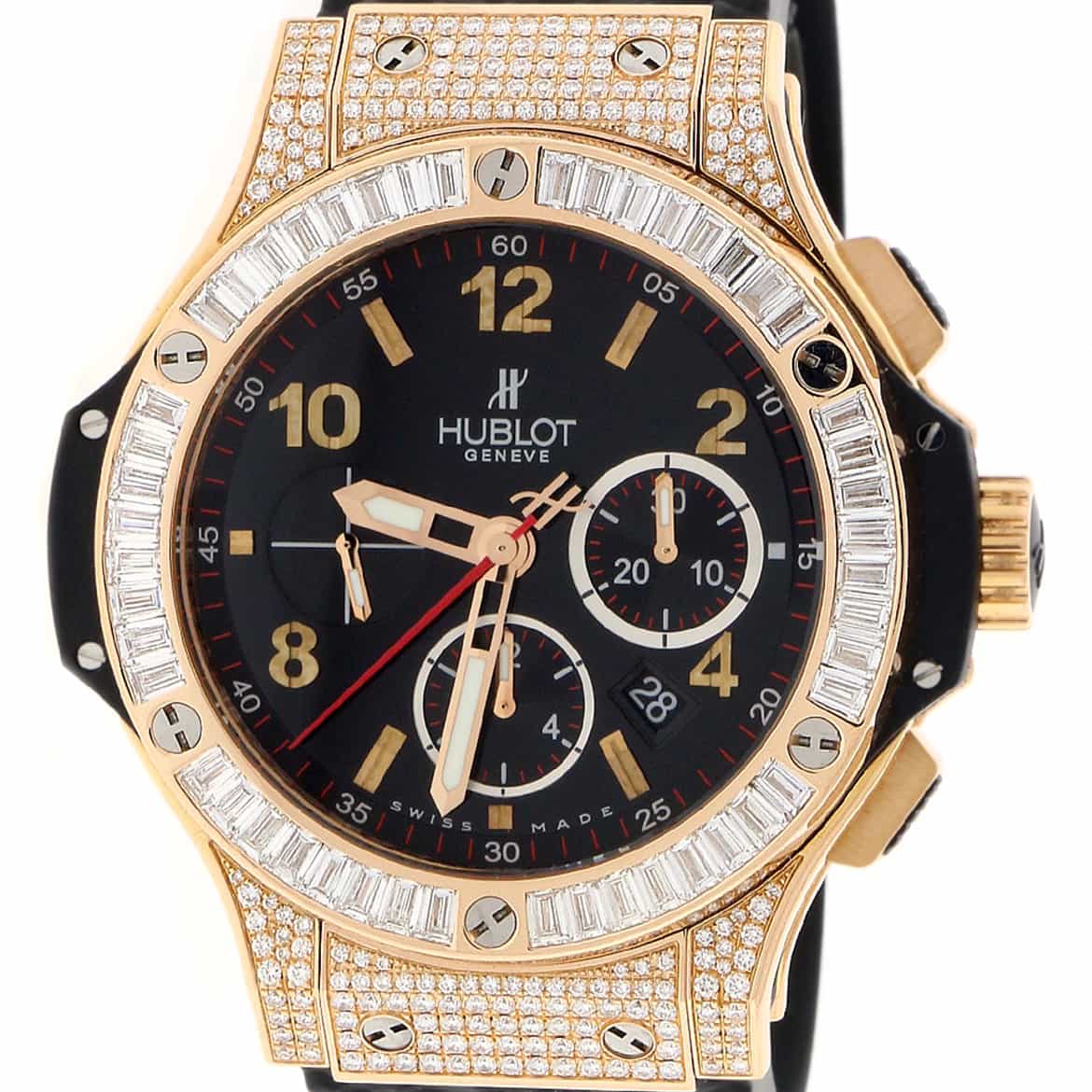 Hublot Big Bang Evolution 18K Rose Original Diamond Bezel 44MM Chronograph Automatic Mens Watch - Image 2