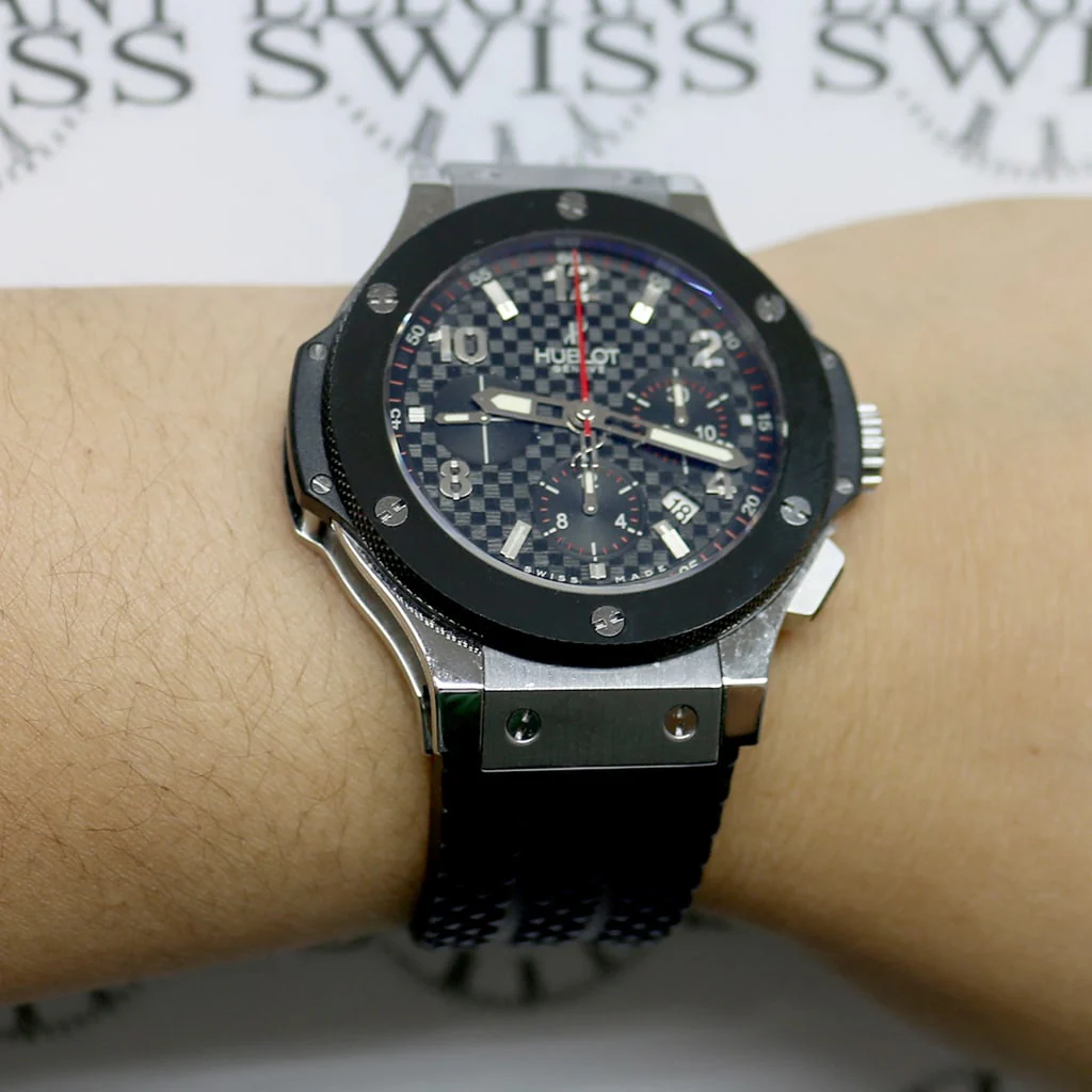 Hublot Big Bang Evolution Ceramic Bezel Black Carbon Dial 44MM Chronograph Automatic Stainless Steel Watch 301.SB.131.RX - Image 4
