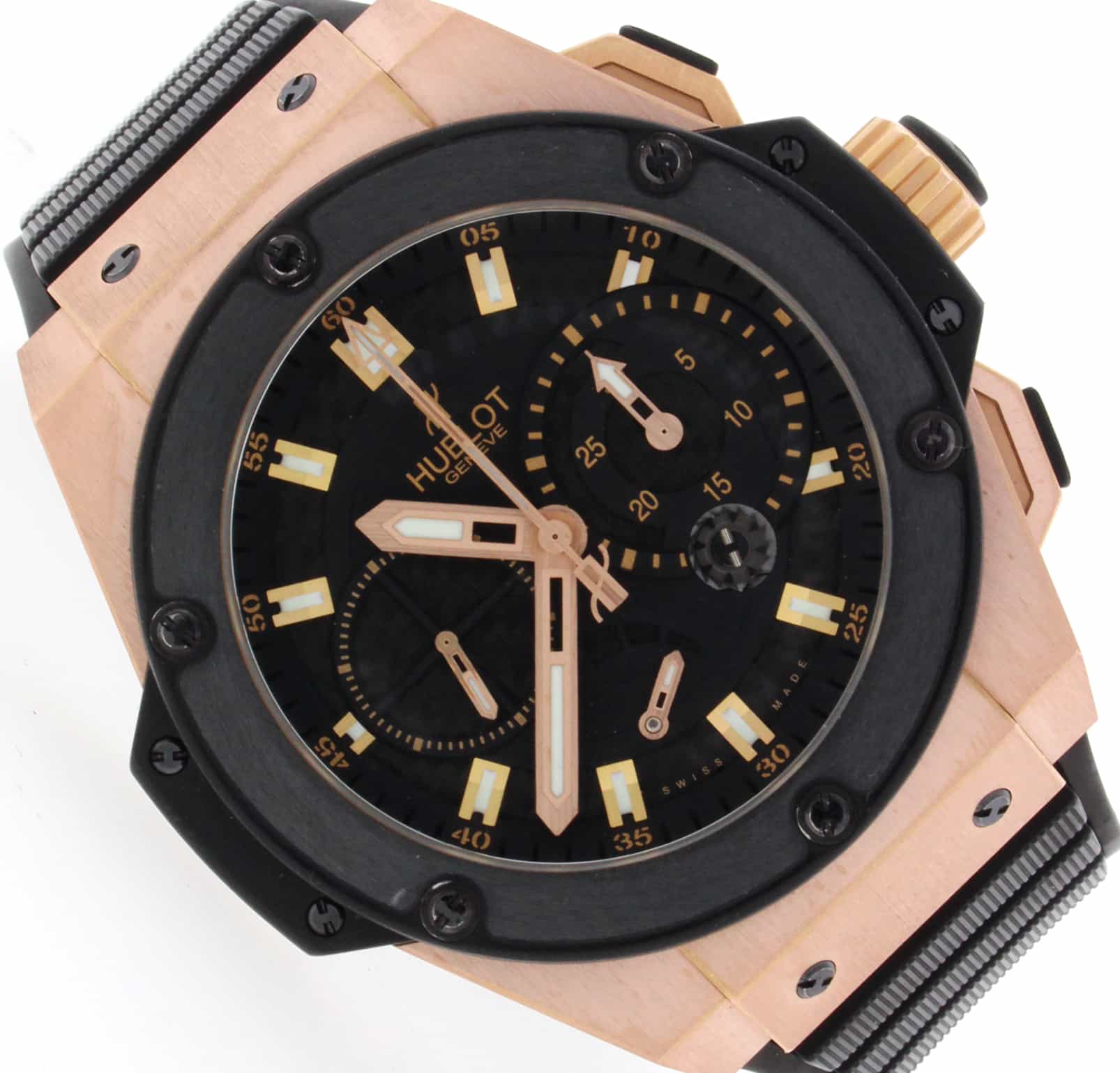 Hublot Big Bang King Power Split Second Black Guilloche Dial 18K Rose Gold Limited Edition 48MM Watch 709OM1780RX - Image 4