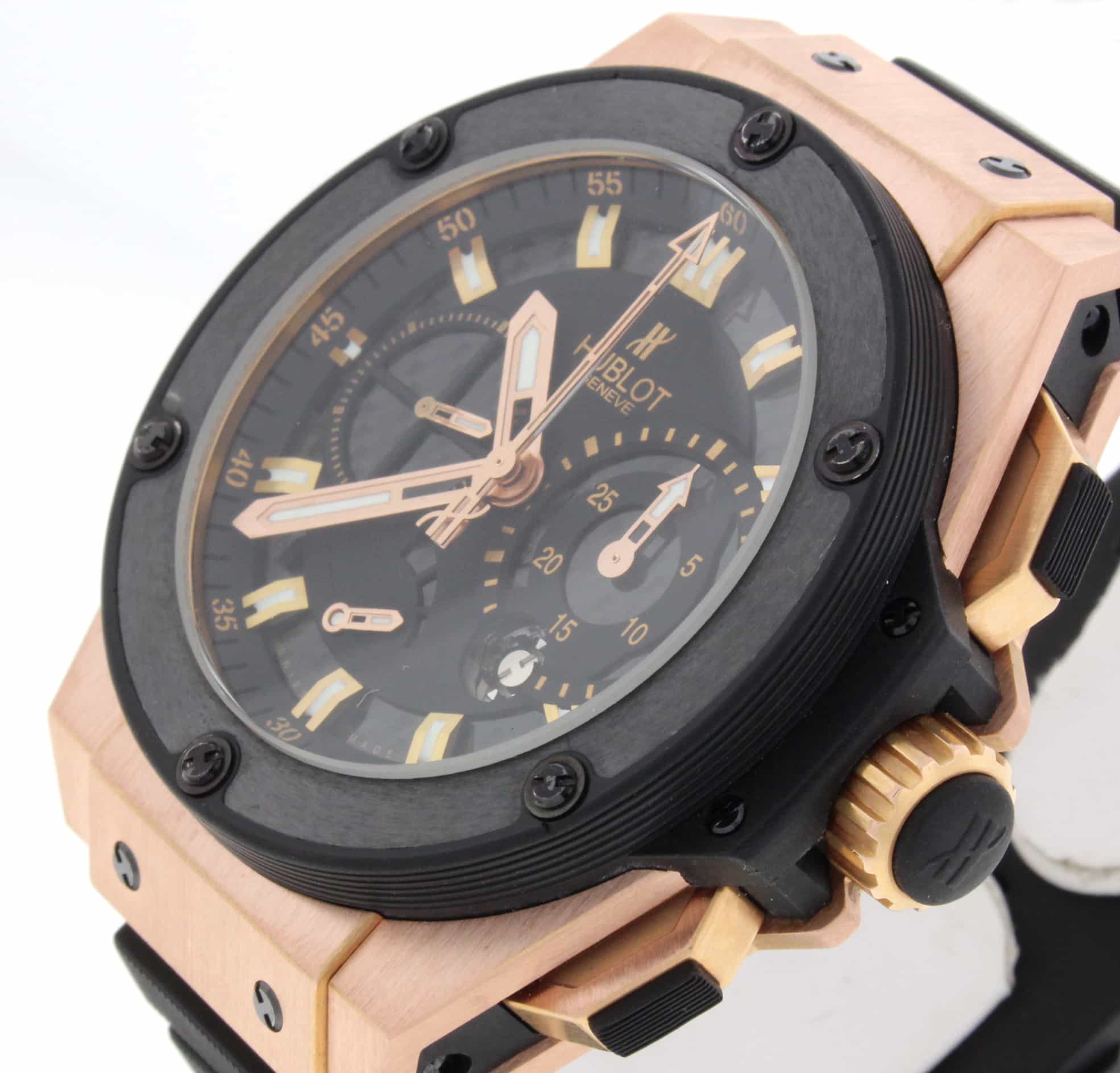 Hublot Big Bang King Power Split Second Black Guilloche Dial 18K Rose Gold Limited Edition 48MM Watch 709OM1780RX - Image 5