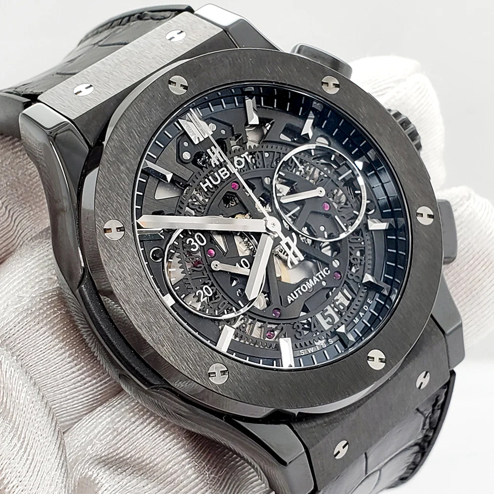 Hublot Classic Fusion Aerofusion 45mm Black Magic Ceramic Skeleton Watch 525.CM.0170.LR - Image 3