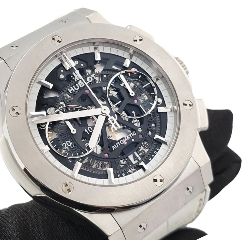 Hublot Skeleton Classic Fusion Aerofusion Chronograph White 45mm Watch 525.NE.0127.LR Papers - Image 3