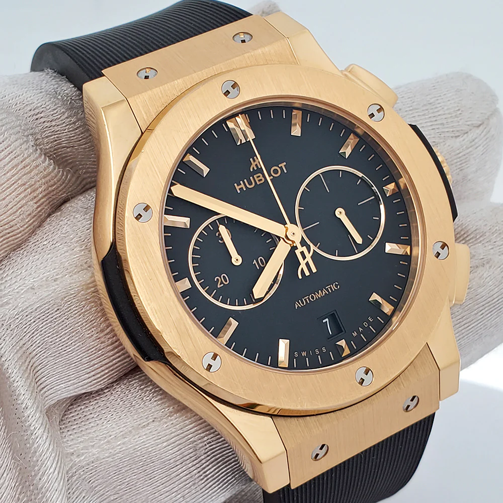 Hublot Classic Fusion Chronograph 42mm Yellow Gold Black Dial Watch 541.VX.1130.RX - Image 2