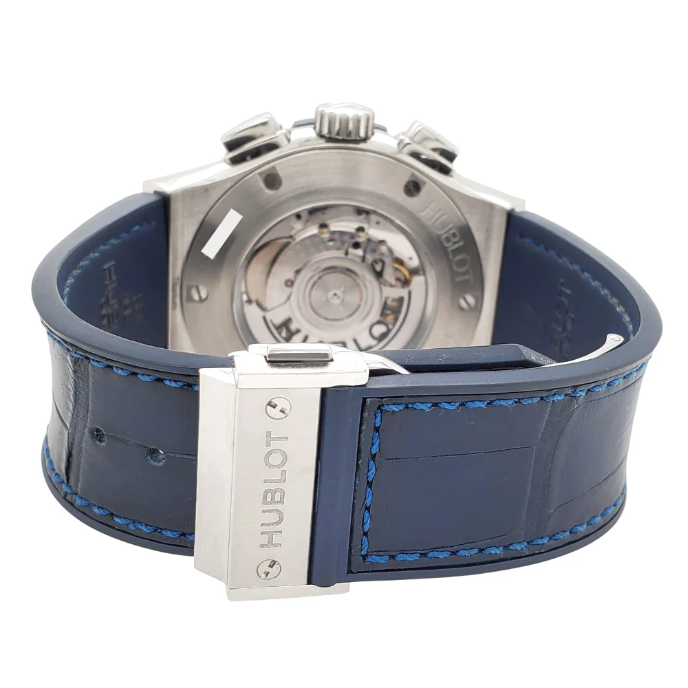 Hublot Classic Fusion Chronograph 45mm Titanium Blue Dial Watch 521.NX.7170.LR Papers - Image 5
