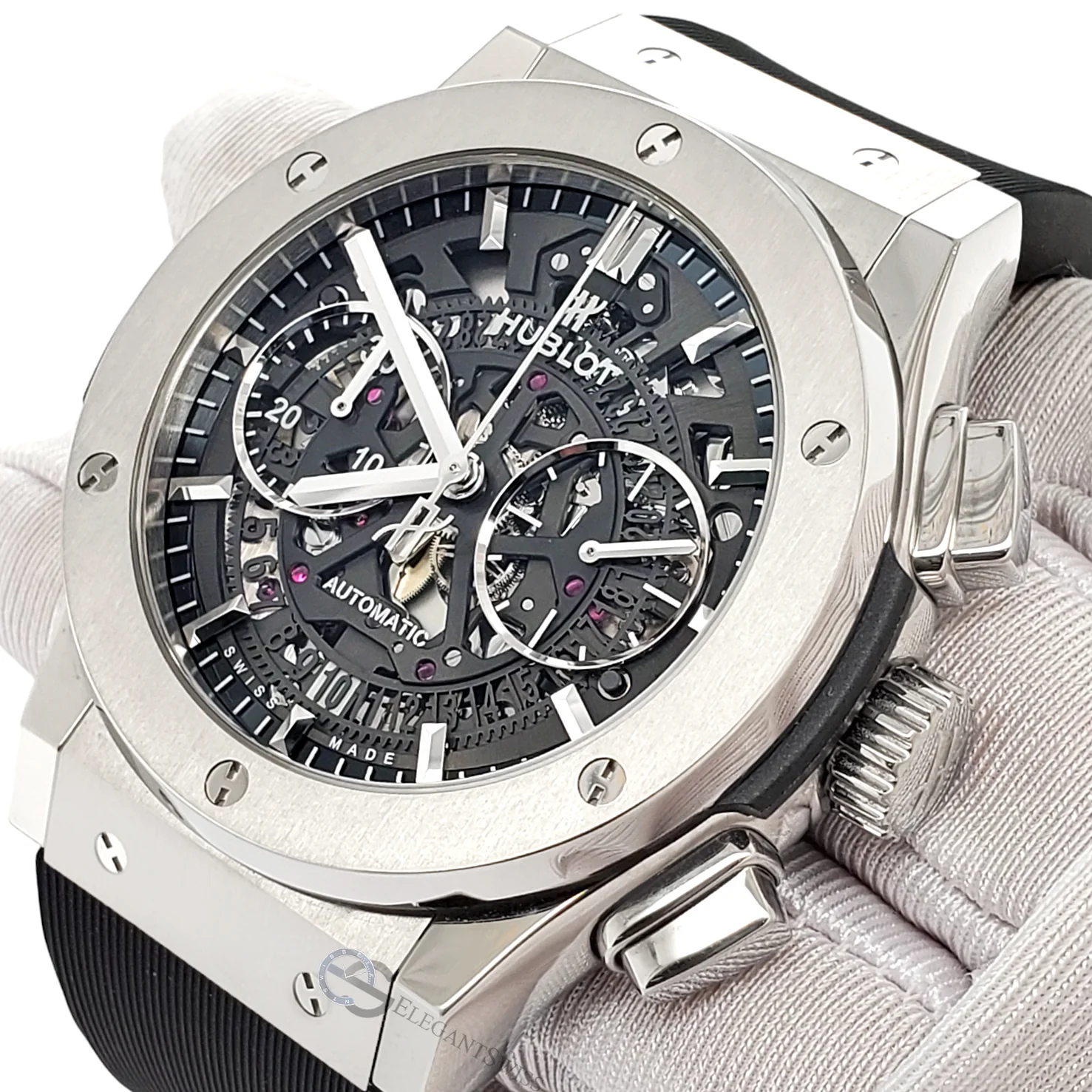 Hublot Classic Fusion Chronograph Aerofusion 45mm Skeleton Dial 525.NX.0170.LR Watch 2020 Box Papers