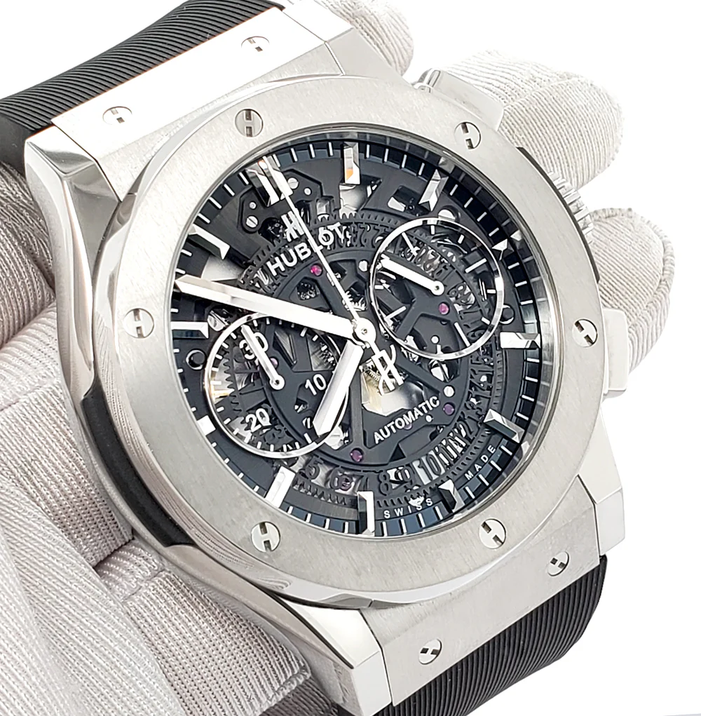 Hublot Classic Fusion Chronograph Aerofusion 45mm Skeleton Dial 525.NX.0170.LR Watch 2020 Box Papers - Image 2