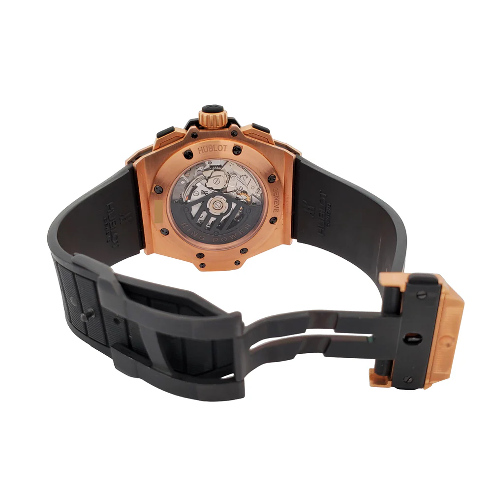 Hublot King Power 48mm Factory Diamonds Bezel Rose Gold Watch Box Papers - Image 7