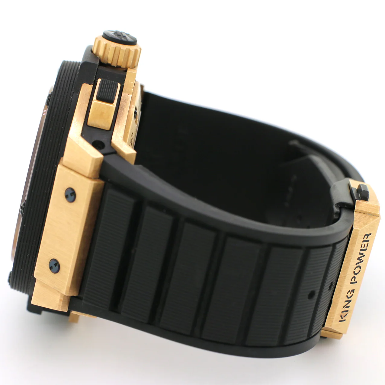 Hublot King Power 48MM Rose Gold Limited Edition Watch w/Split Second Black Guilloche Dial - Image 4
