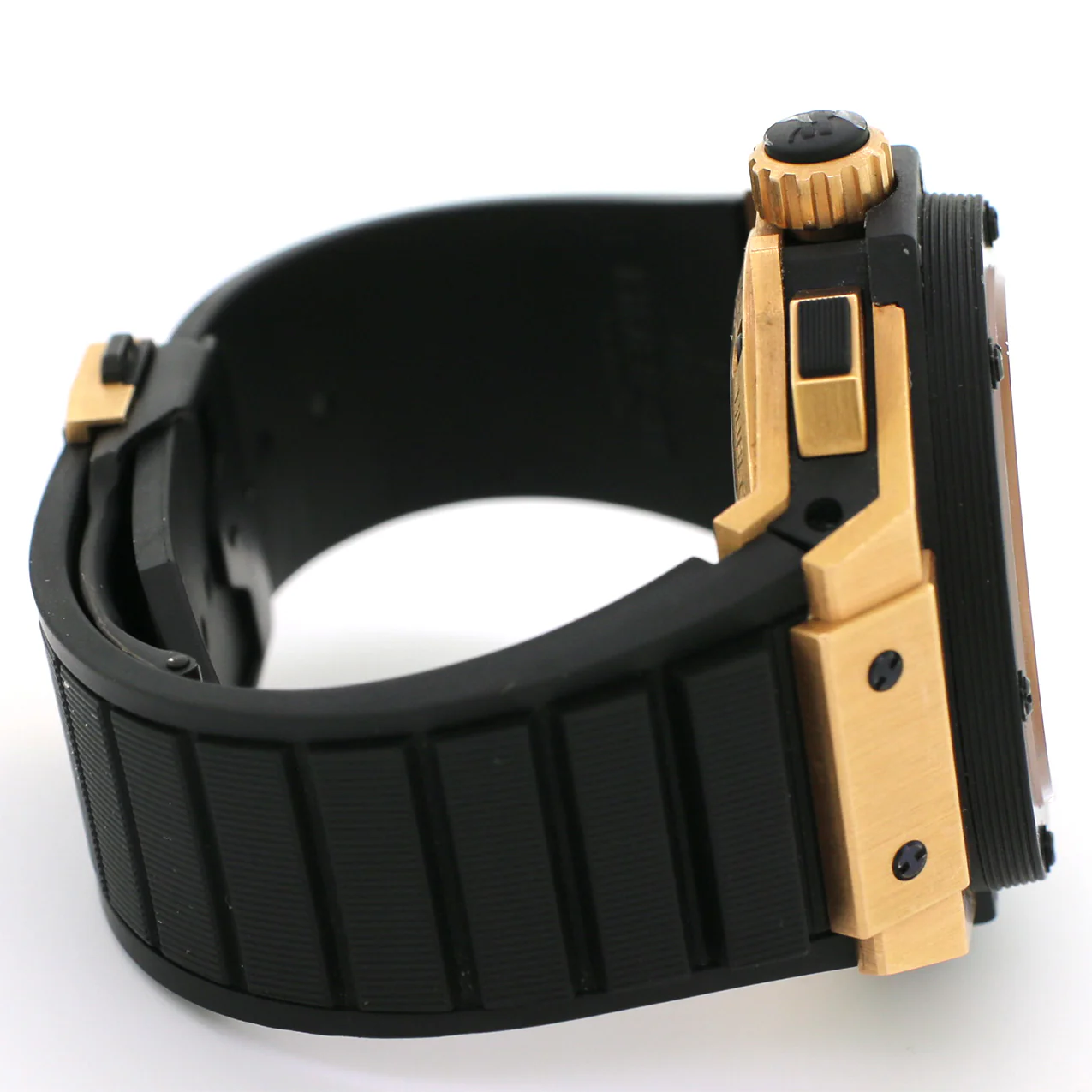 Hublot King Power 48MM Rose Gold Limited Edition Watch w/Split Second Black Guilloche Dial - Image 5