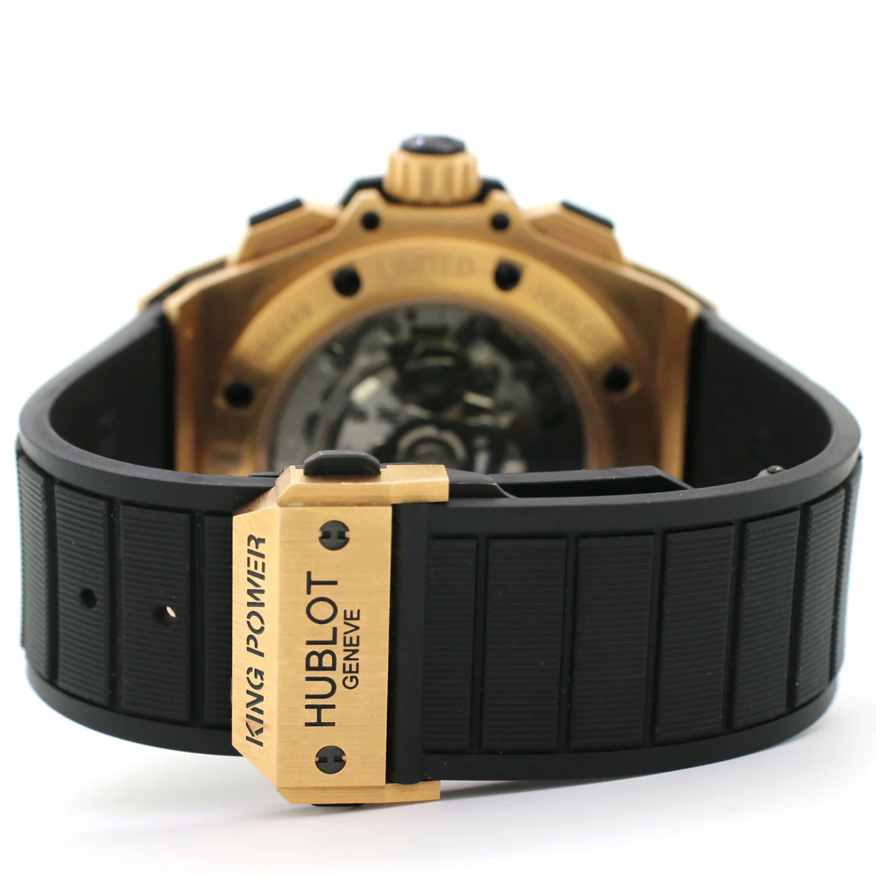 Hublot King Power 48MM Rose Gold Limited Edition Watch w/Split Second Black Guilloche Dial - Image 7