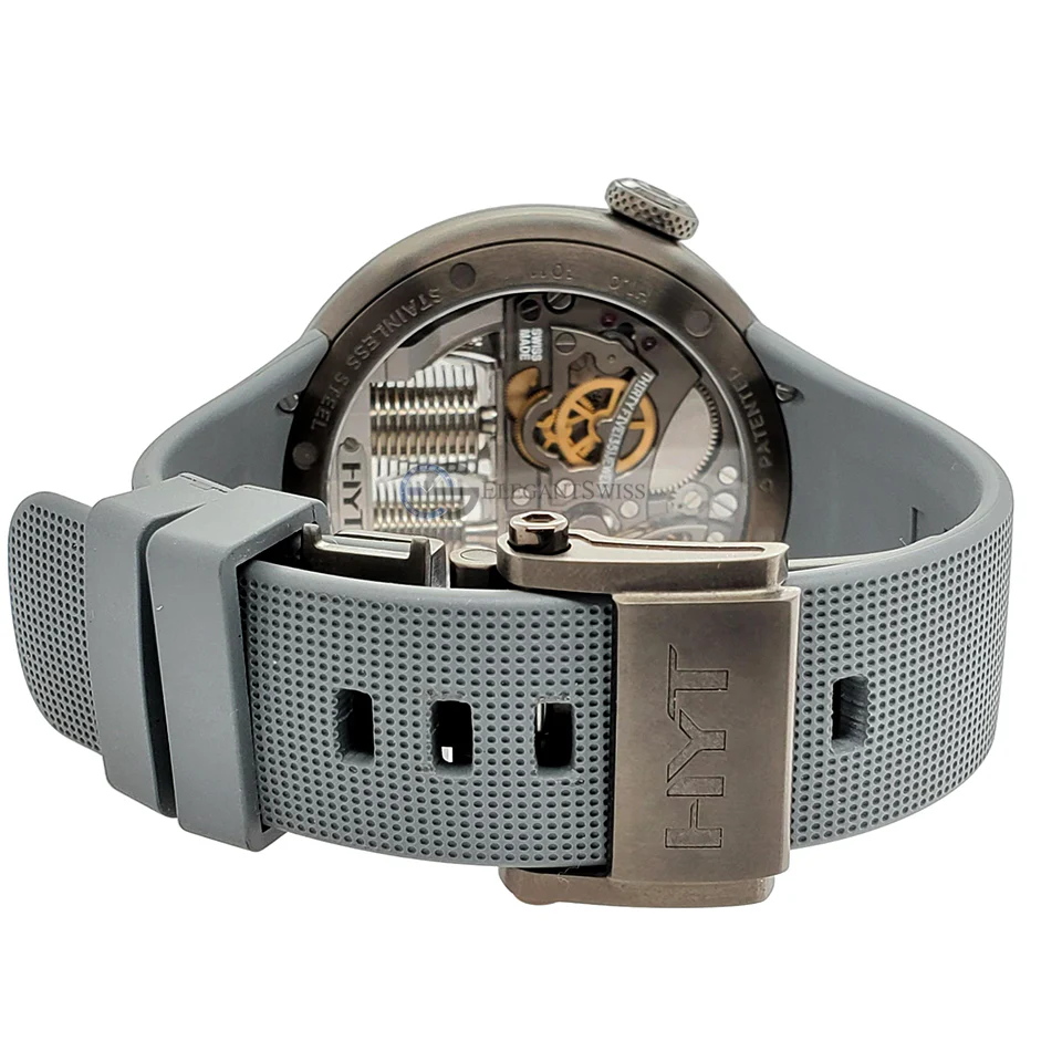 HYT H1.0 48mm Skeleton PVD Coated Steel Mens Watch H02095 Box Papers - Image 7