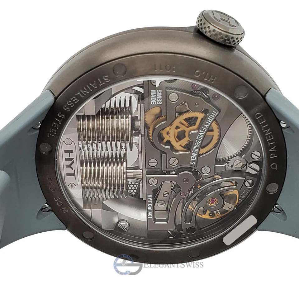HYT H1.0 48mm Skeleton PVD Coated Steel Mens Watch H02095 Box Papers - Image 9
