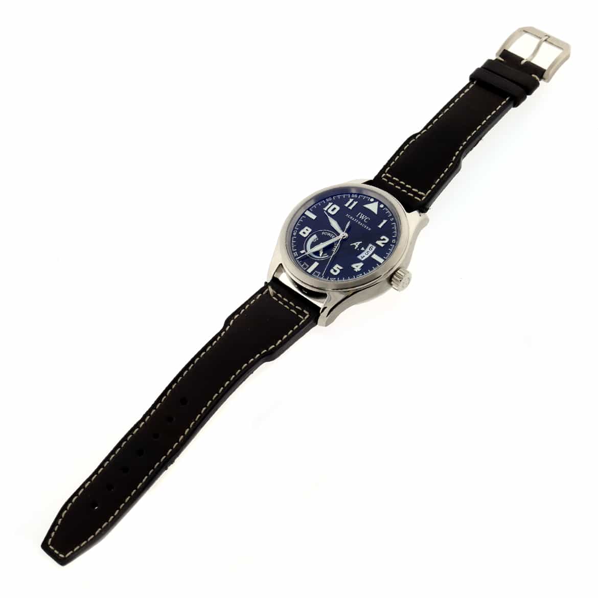 IWC 18K White Gold Saint Exupery Limited Edition Power Reserve Automatic Mens Watch 3201 - Image 5