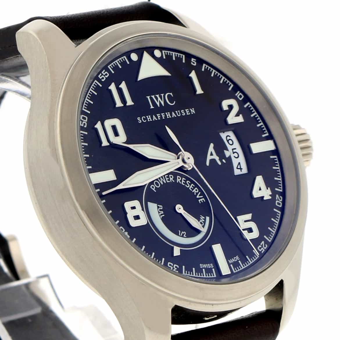 IWC 18K White Gold Saint Exupery Limited Edition Power Reserve Automatic Mens Watch 3201 - Image 7