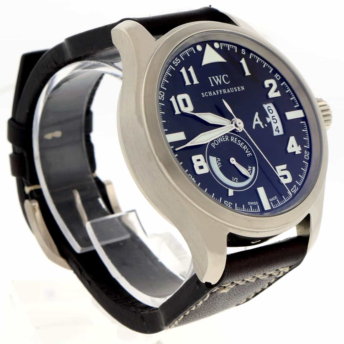 IWC 18K White Gold Saint Exupery Limited Edition Power Reserve Automatic Mens Watch 3201 - Image 8