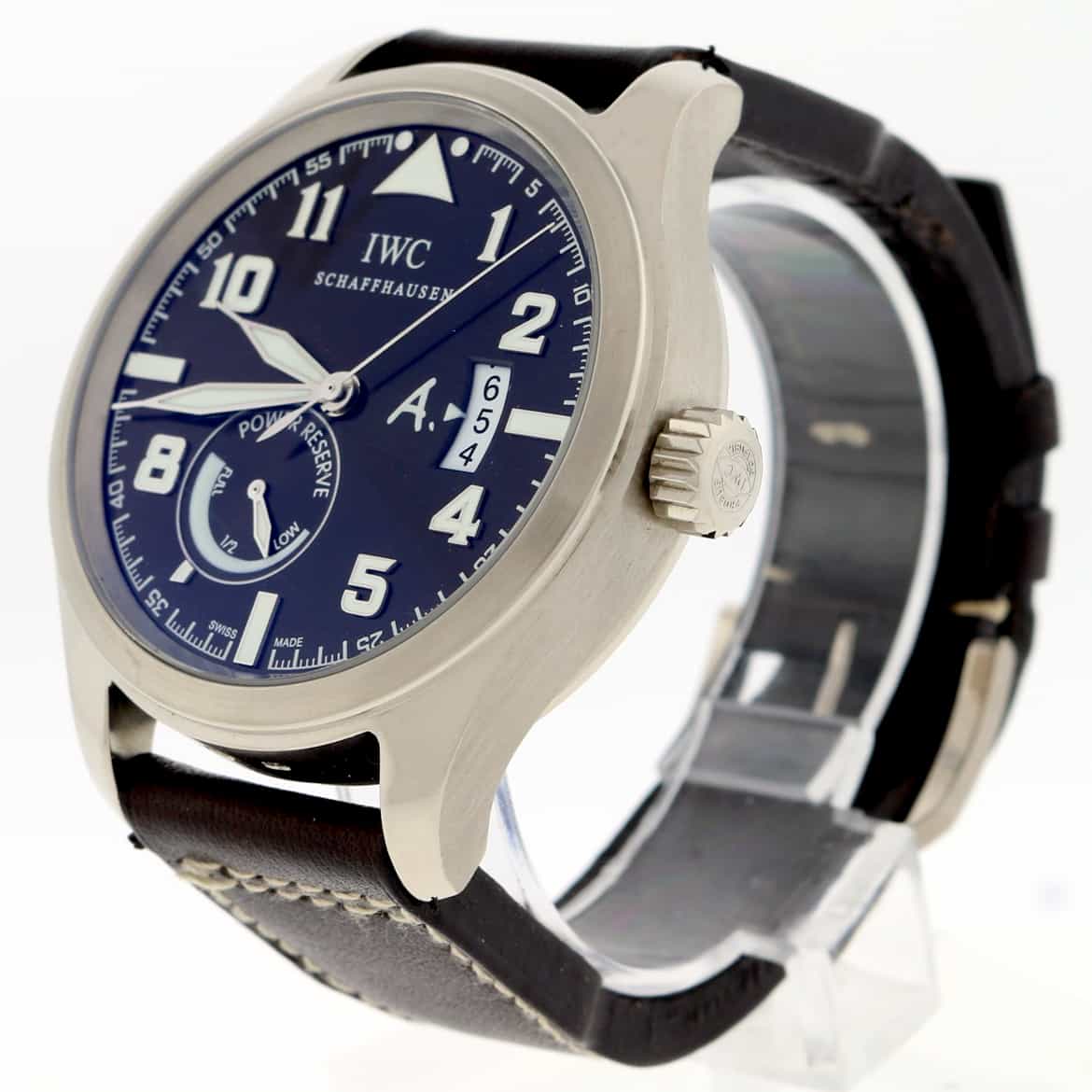 IWC 18K White Gold Saint Exupery Limited Edition Power Reserve Automatic Mens Watch 3201 - Image 9