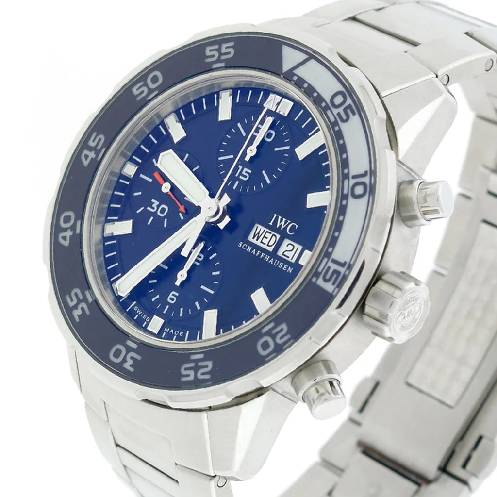 IWC Aquatimer Chronograph Day Date Blue Dial Automatic Stainless Steel 44MM Mens Watch IW376711 - Image 2