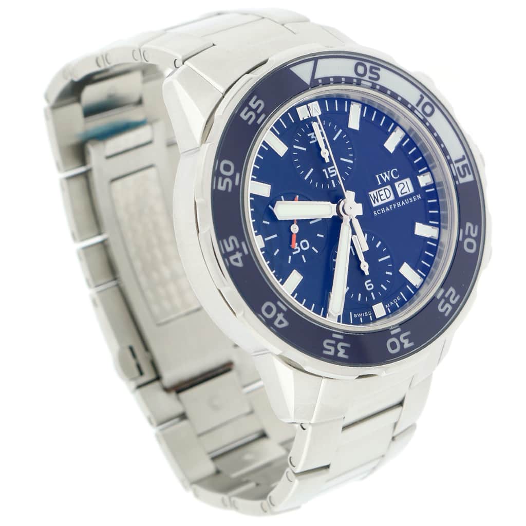 IWC Aquatimer Chronograph Day Date Blue Dial Automatic Stainless Steel 44MM Mens Watch IW376711 - Image 3
