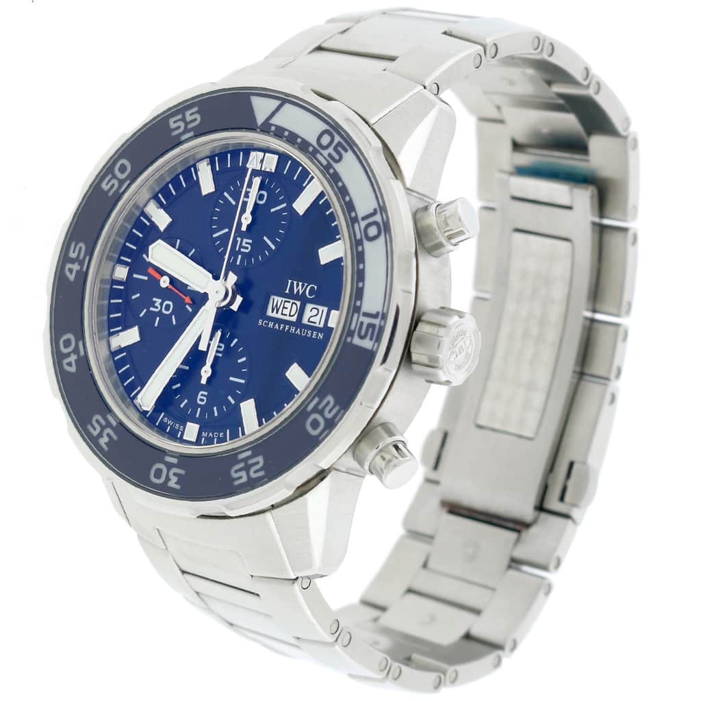 IWC Aquatimer Chronograph Day Date Blue Dial Automatic Stainless Steel 44MM Mens Watch IW376711 - Image 4