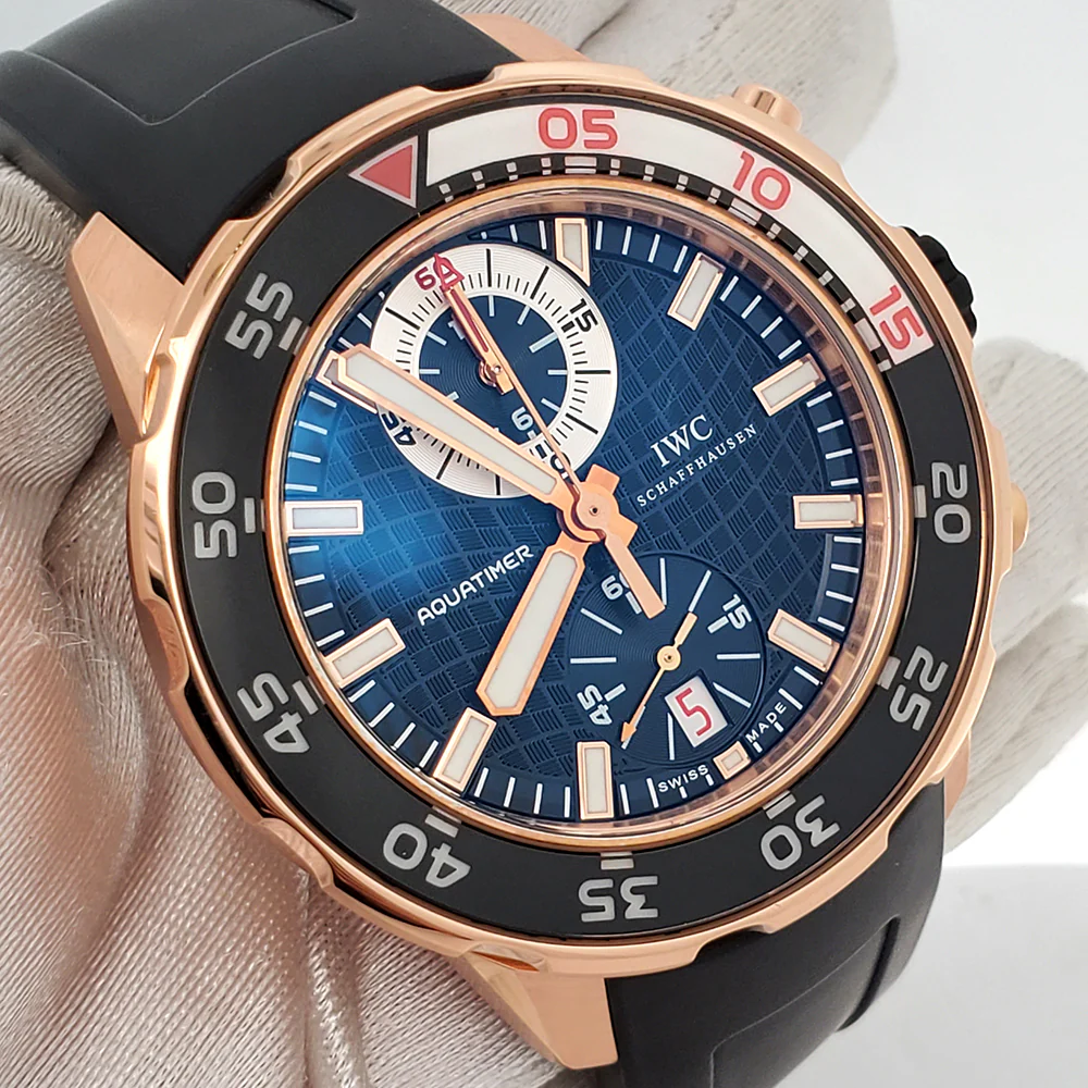 IWC Aquatimer Rose Gold Chronograph 44mm Watch IW376903 Box Booklet - Image 2