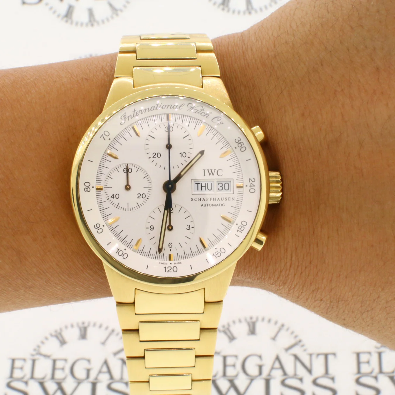 IWC GST Chronograph Calendar 40MM Yellow Gold Automatic Mens Watch IW9277 - Image 2