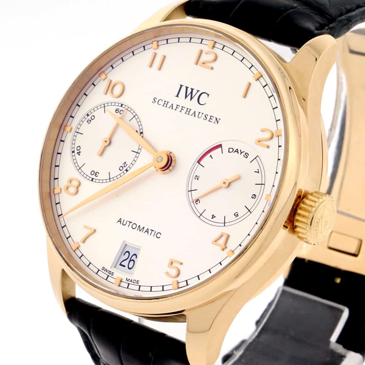 IWC Portuguese 18K Rose Gold 7-Days Power Reserve 42MM Automatic Mens Watch IW500113 - Image 5