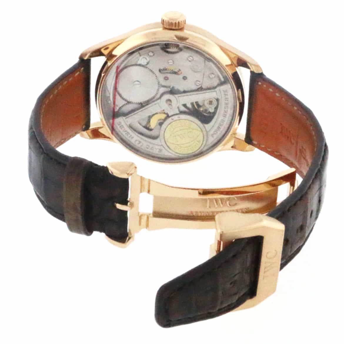 IWC Portuguese 18K Rose Gold 7-Days Power Reserve 42MM Automatic Mens Watch IW500113 - Image 12