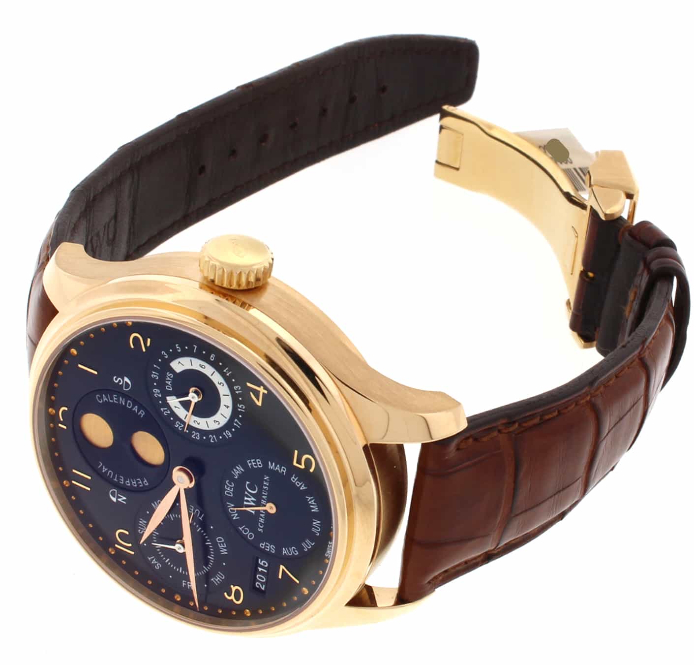 IWC Portuguese Calendar Moonphase 18K Rose Gold 44MM Mens Watch IW503202 - Image 4