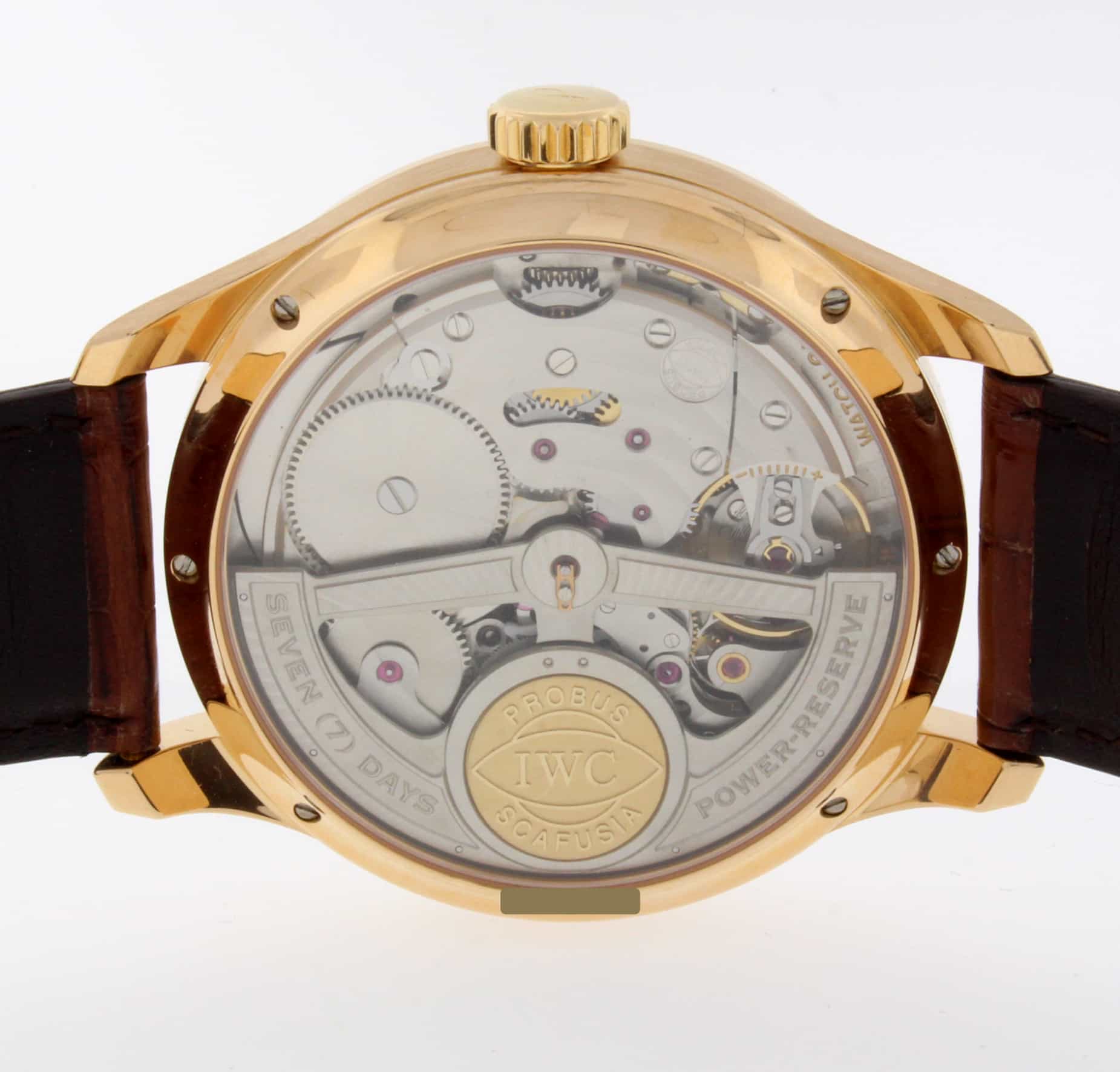 IWC Portuguese Calendar Moonphase 18K Rose Gold 44MM Mens Watch IW503202 - Image 6
