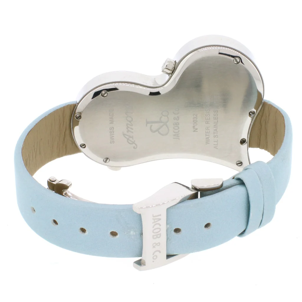 Jacob & Co. Amore Factory Blue Mother of Pearl Dial Diamond Bezel Stainless Steel Ladies Watch JC-AM2D - Image 5