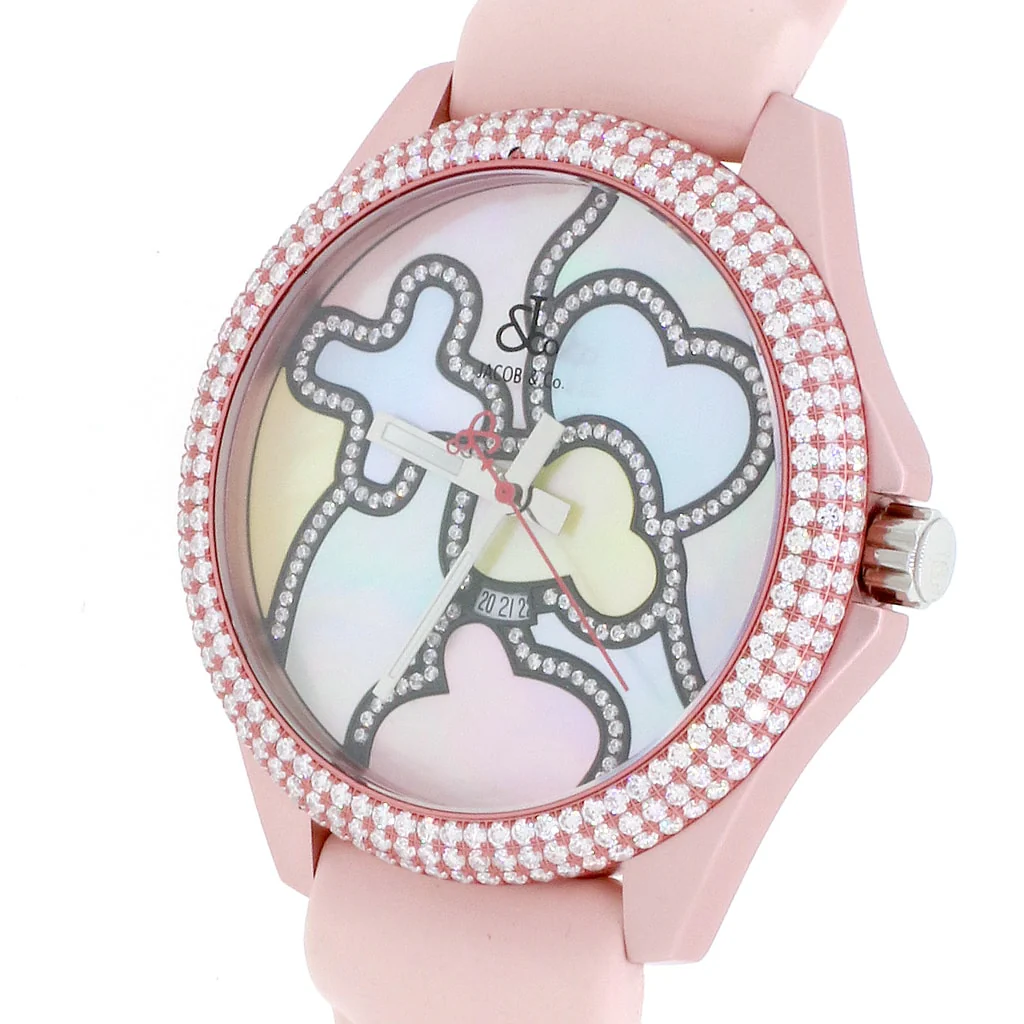 Jacob & Co. One Time Zone Factory Mother of Pearl Dial Diamond Bezel 40MM Duralumin Ladies Watch JC-TZ10 - Image 2