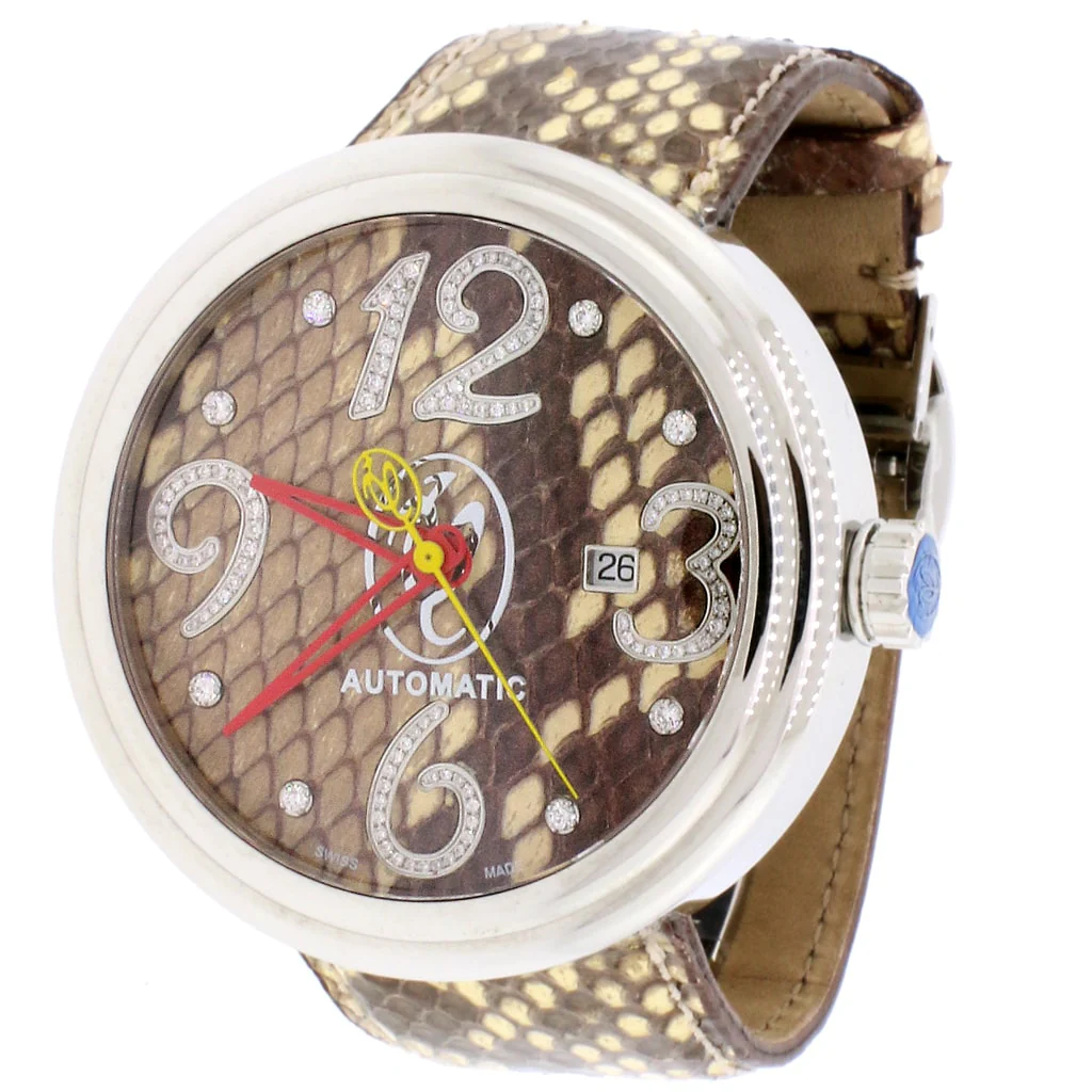 Jacob & Co. Valentin Yudashkin Factory Diamond Python Dial Automatic Stainless Steel Watch WVY-019