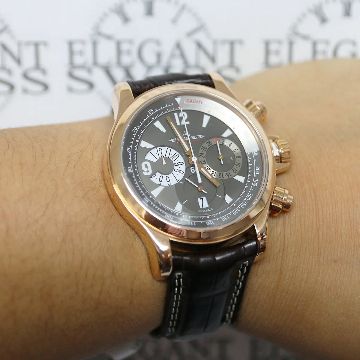 Jaeger-Le Coultre Master Compressor 18K Rose Gold 42MM Chronograph Automatic Mens Watch - Image 3